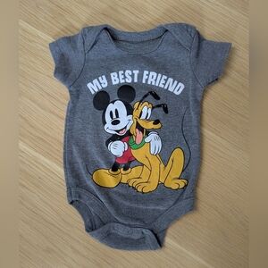 Disney Baby (0 to 3 months) Unisex Onesie Mickey Mouse and Pluto